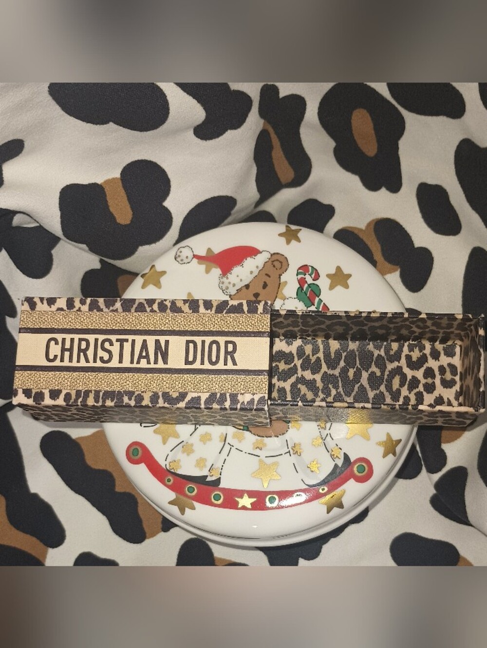 CHRISTIAN DIOR LEOPARD PRINT LIPSTICK CASE